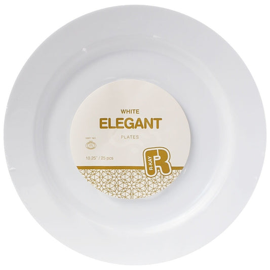 Set Above Elegant Plates 10" White, 25 Ct