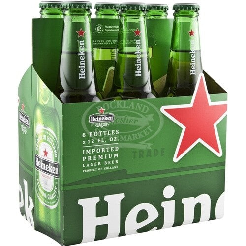Heineken Beer,  12 Oz, 6 Bottles