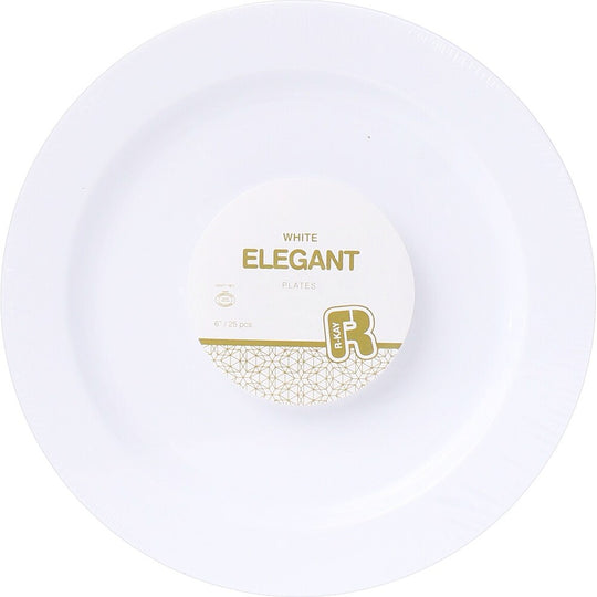 elegant white plate 6"