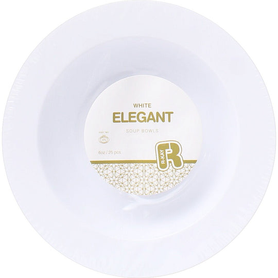 elegant white bowls, 6 oz