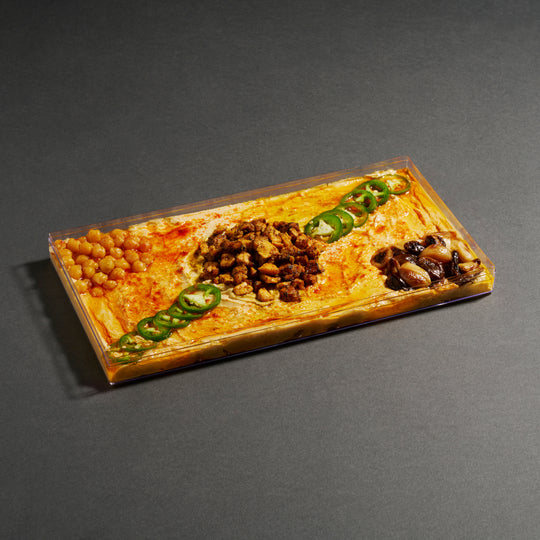 6x12 hummus shawarma salmon platter