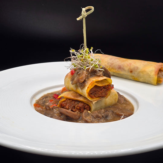 Vegetable Blintz With Mushroom Sauce