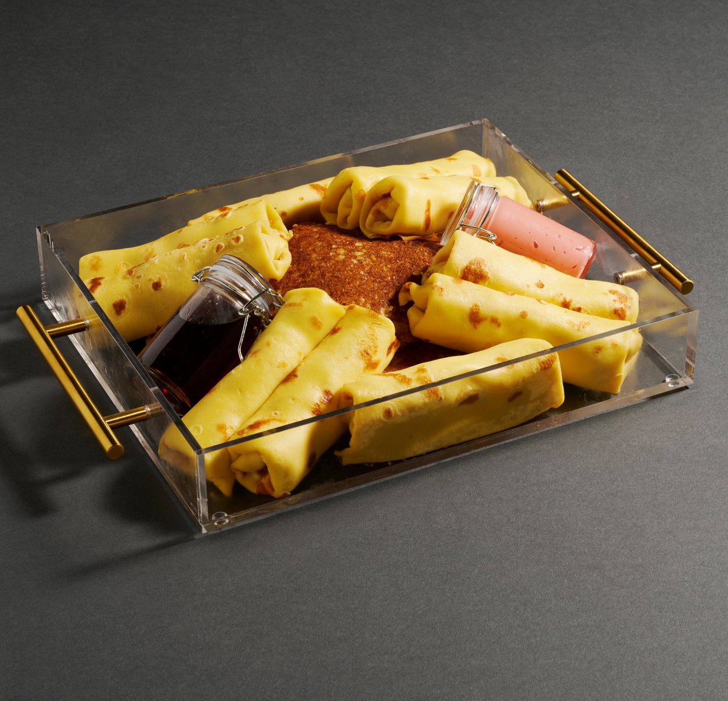 Acrylic Cheese Blintz And Pancake Platter