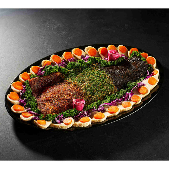3 tone salmon & gefilte platter