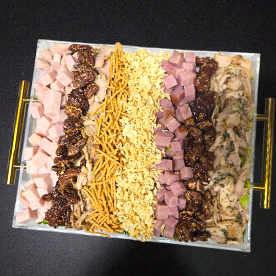 acrylic chicken roman noodle salad 12x16