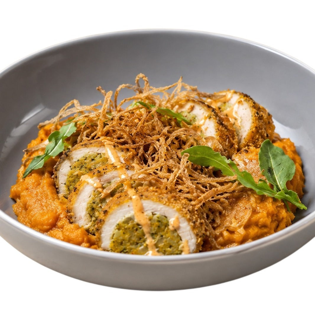Golden Chicken Roulade Appetizer