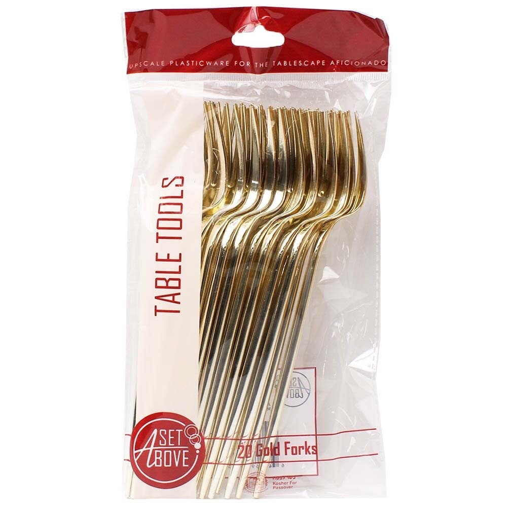 a set above gold forks, 20 ct