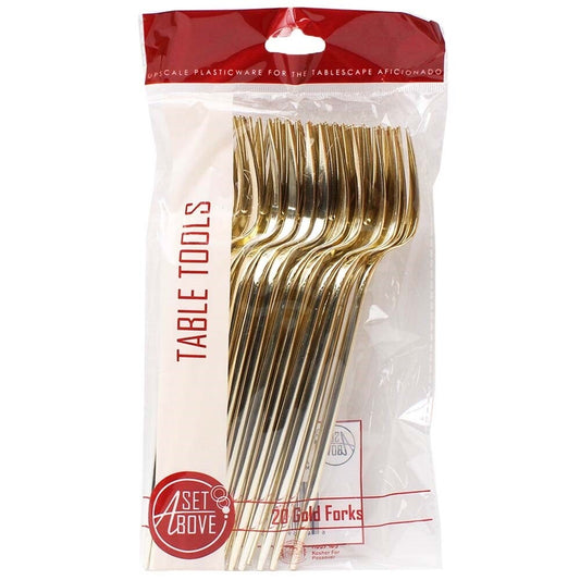 a set above gold forks, 20 ct