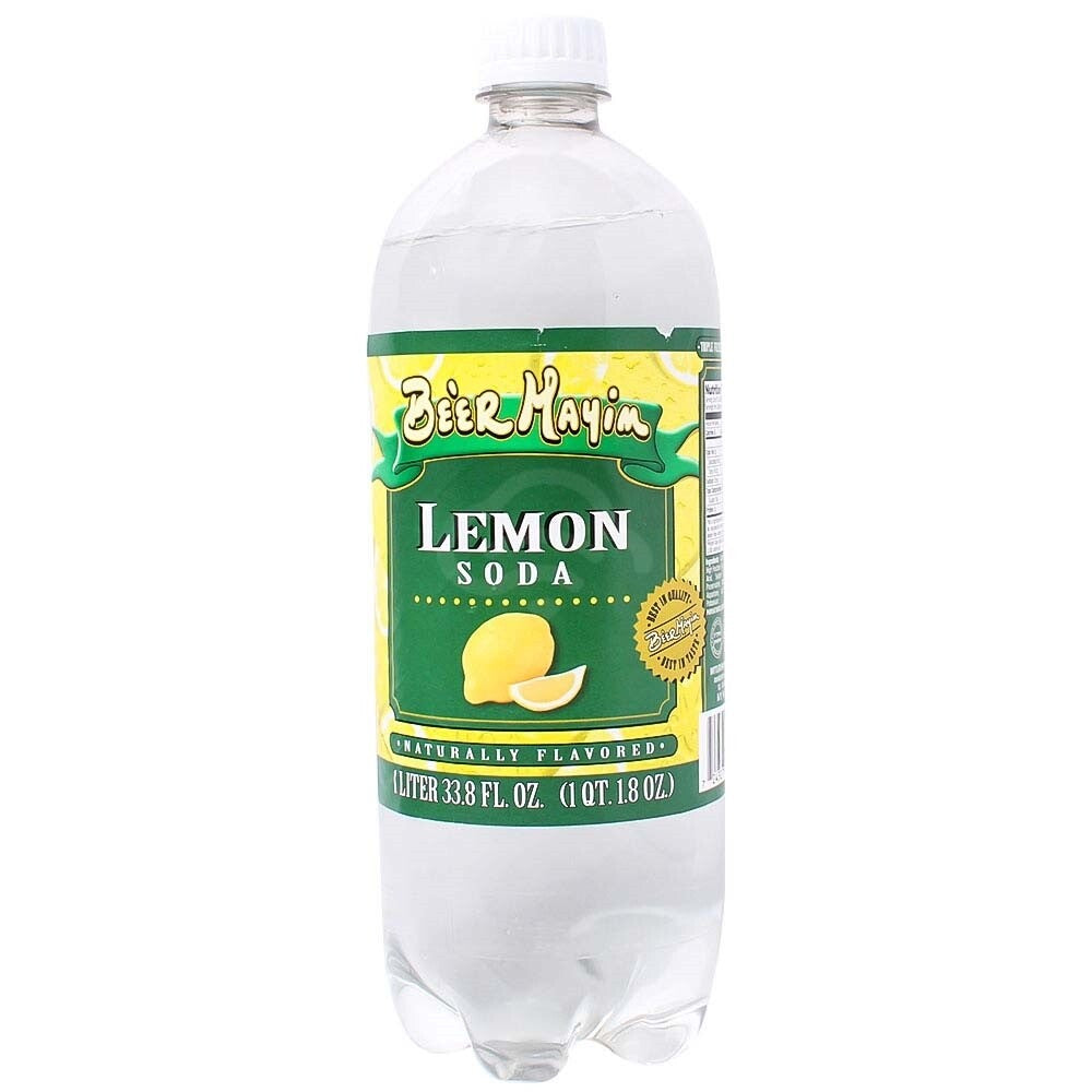 Be'Er Mayim Lemon Soda, 33.8 Oz