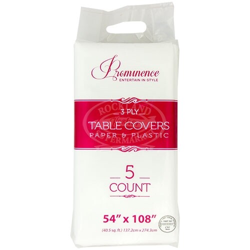 Table Covers 3 Ply White, 5 Count