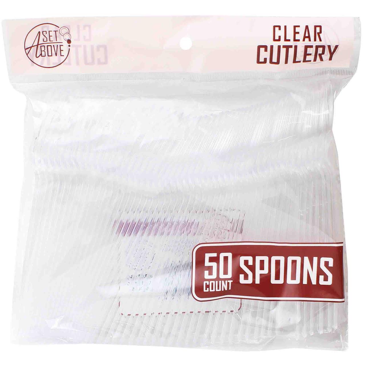 Set Above Clear Spoons, 50 Ct