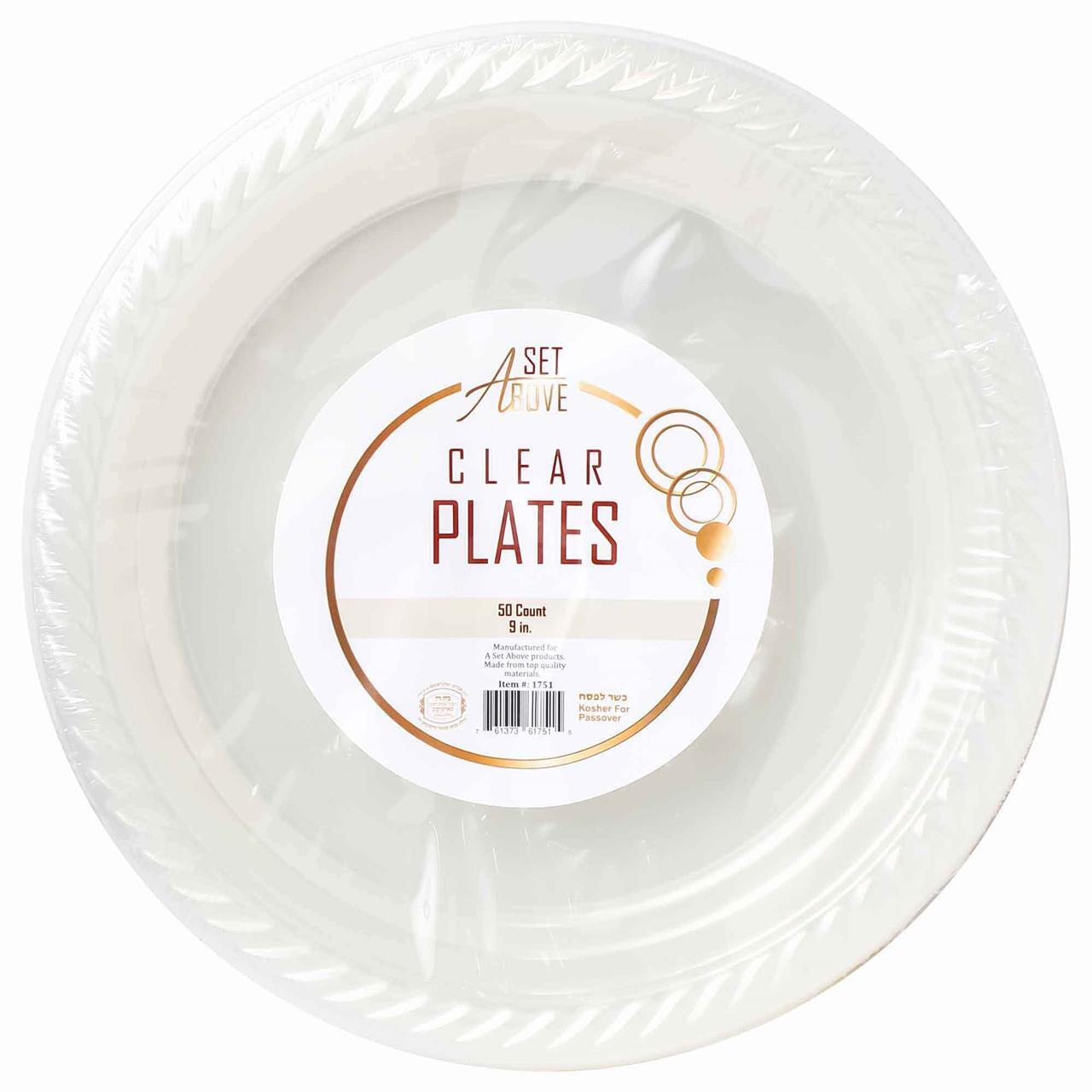 Set Above Clear Plates 9'', 50 Ct