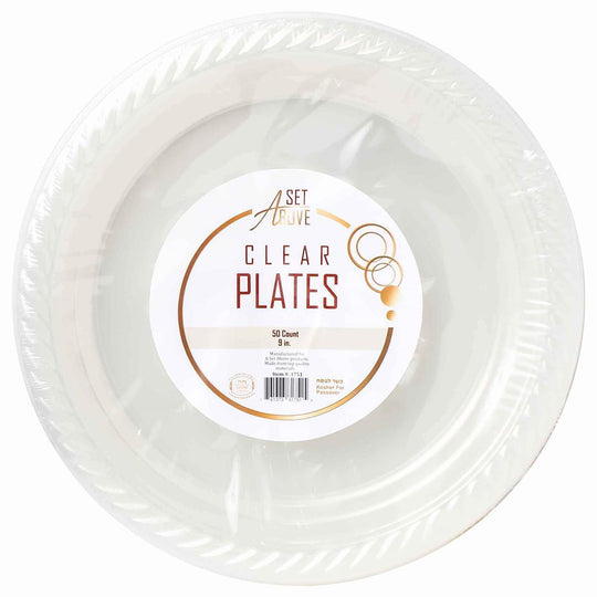 Set Above Clear Plates 9'', 50 Ct