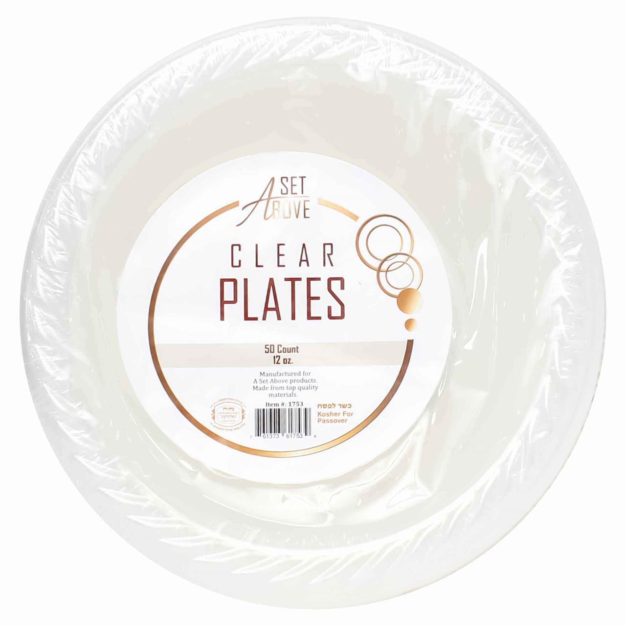 Set Above Clear Plates 12 Oz, 50 Ct