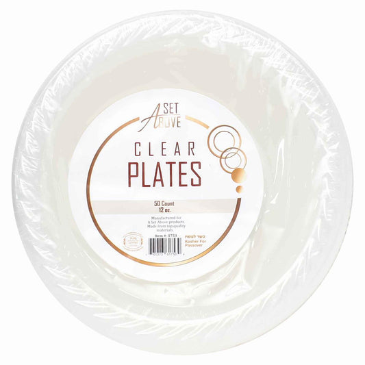 Set Above Clear Plates 12 Oz, 50 Ct