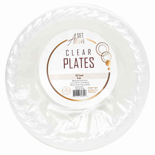 Set Above Clear Plates 5 Oz, 50 Ct