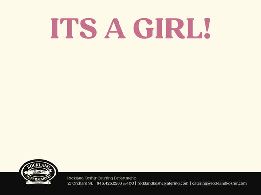 It'S A Girl Gift Card